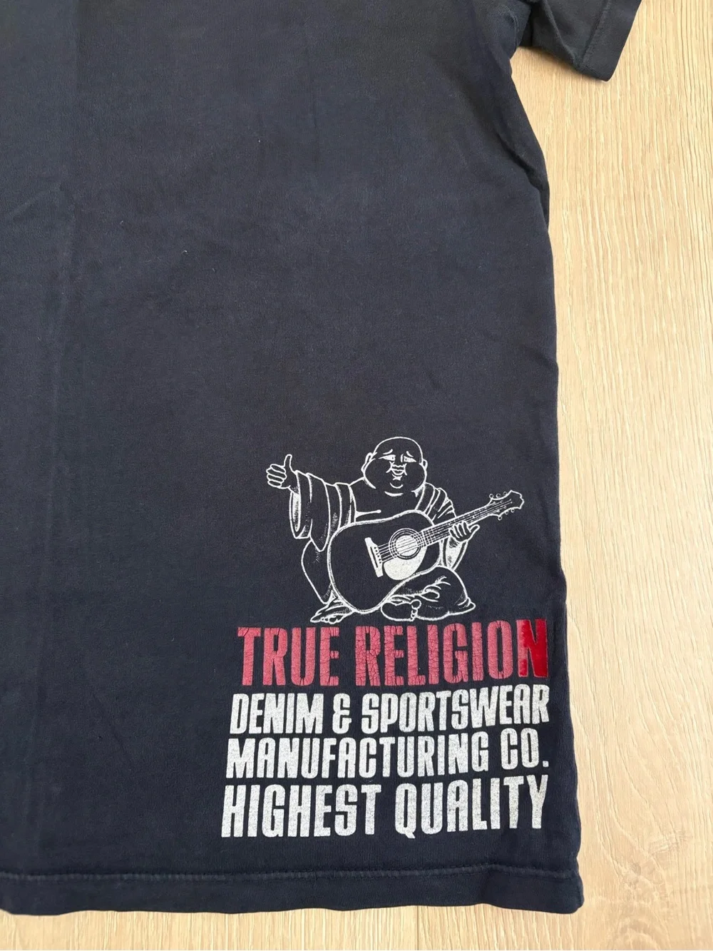 True Religion Black Short-Sleeve Logo Graphic Tee